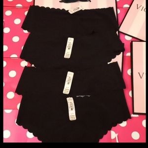 Victoria's Secret, black, cheeky, Small or xSmall. 4 panties